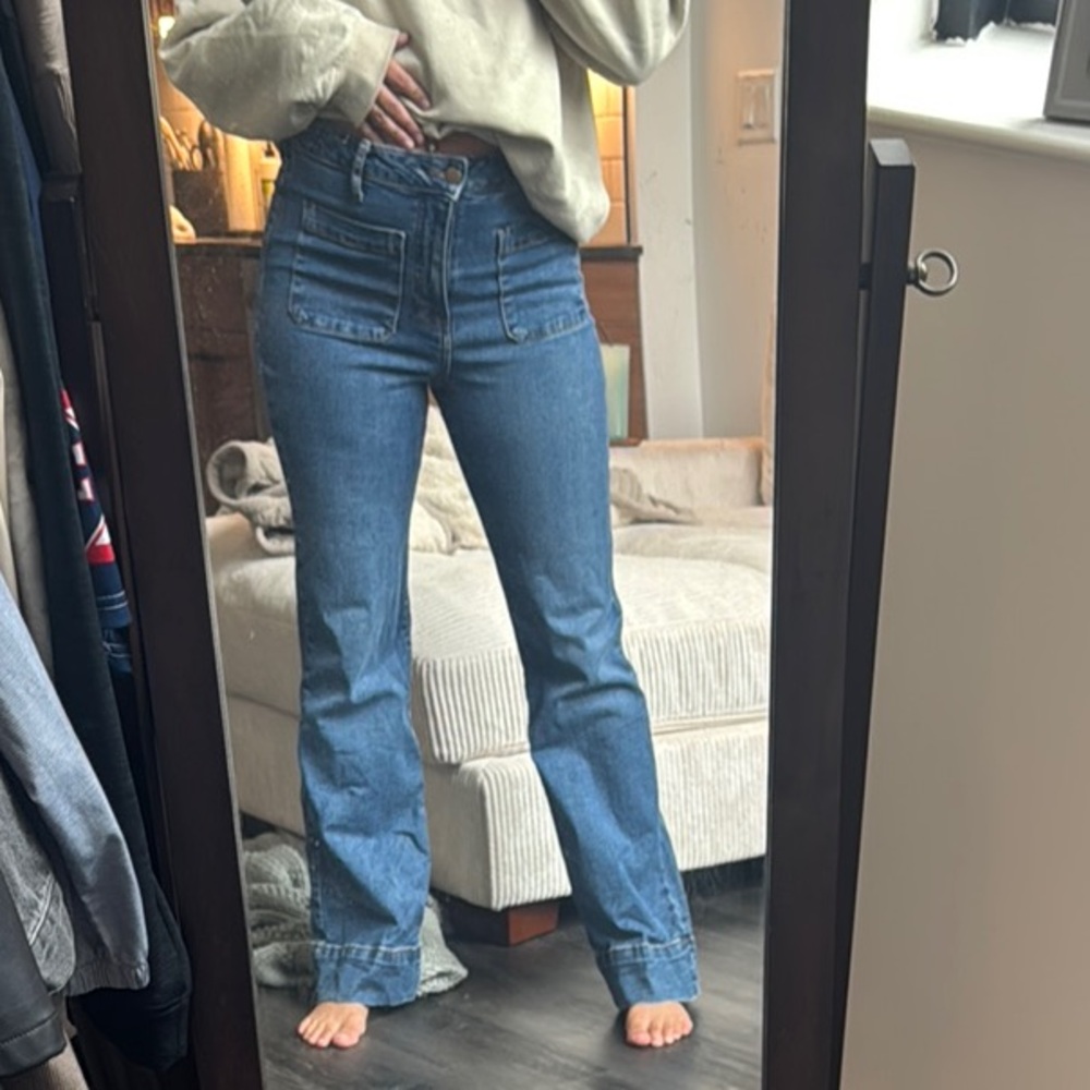 Bagatelle Blue Flare Wide Leg Jeans